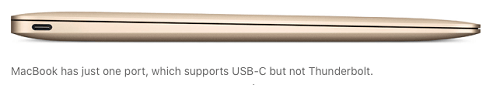 配备 USB-C 端口的 MacBook