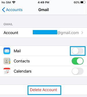 在 iPhone 上退出 Gmail