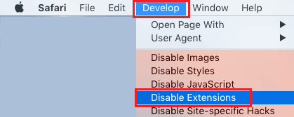 在 Mac 上禁用 Safari 扩展
