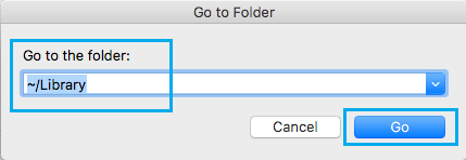 在 Mac 上转到库文件夹