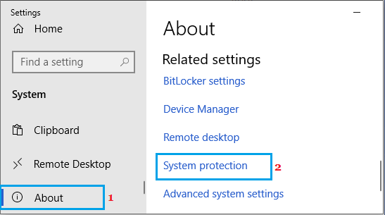 在 Windows PC 上打开系统保护