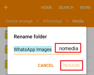在 Android 手机上将 WhatsApp 图像文件夹重命名为 Nomedia