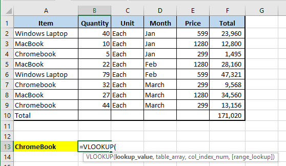 VLOOKUP 函数的语法