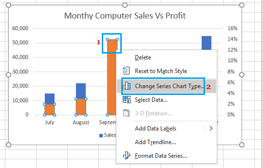 更改 Excel 图表中的数据系列选项
