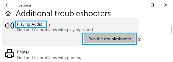 运行 Windows Audio Troubleshooter 修复耳机