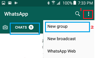 创建新的 WhatsApp 组