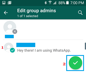 选择 WhatsApp 组管理员