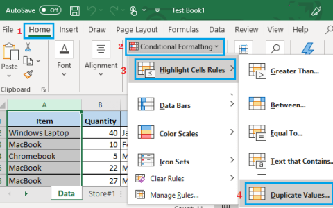 如何使用条件格式在Excel中查找重复项