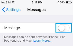 在 iPhone 上关闭 iMessage