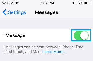 在 iPhone 上打开 iMessages