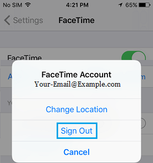 在 iPhone 上注销 FaceTime