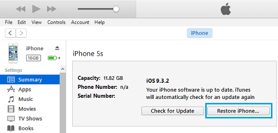 通过 iTunes 将 iPhone 恢复为出厂默认设置