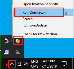 使用 Norton Antivirus 扫描计算机