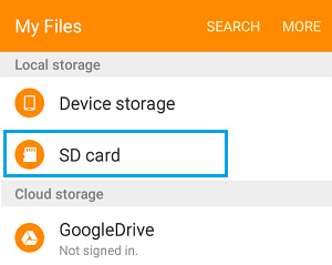 在 Android 手机上打开 SD 卡存储