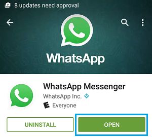 在 Android 手机上打开 WhatsApp