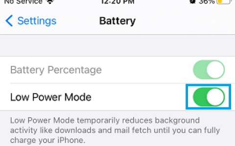 如何在iPhone上启用低功耗模式（苹果省电方法）