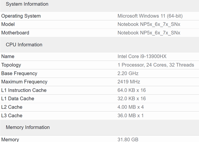 13代酷睿i9-13900HX跑分曝光，对比AMD7900X更快