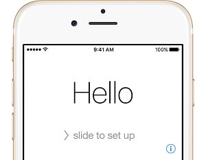 带有滑动设置选项的 iPhone 欢迎屏幕