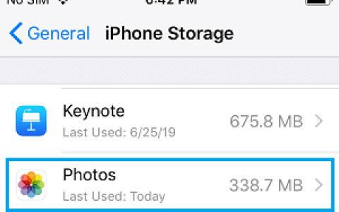 修复：iPhone在存储中显示已删除的照片