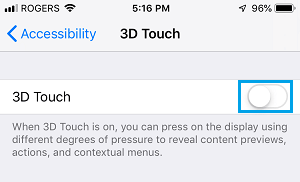 在 iPhone 上禁用 3D Touch