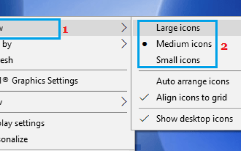 如何在Windows10中更改图标大小（修改桌面图标）