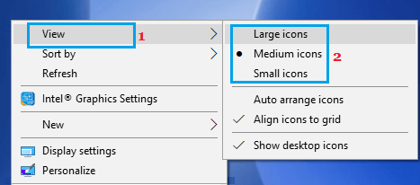 在 Windows PC 上更改桌面图标大小