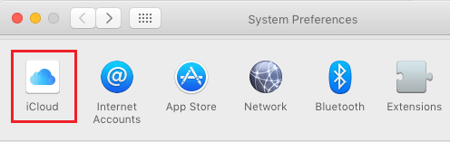 iCloud On Mac 系统偏好设置屏幕