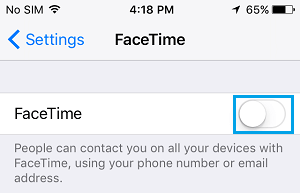 在 iPhone 上禁用 FaceTime
