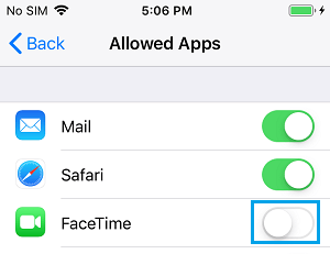 使用屏幕时间在 iPhone 上禁用 FaceTime