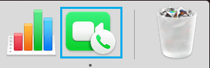 在 Mac 上从 Dock 打开 FaceTime