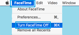 在 Mac 上关闭 FaceTime