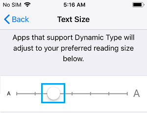 使用显示和亮度屏幕更改 iPhone 上的文字大小