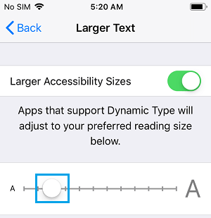 使用辅助功能设置更改 iPhone 上的字体大小