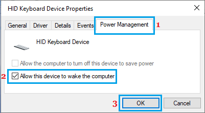 允许键盘唤醒计算机