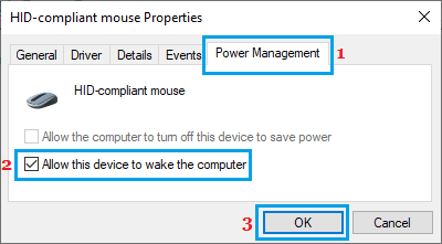 允许鼠标唤醒计算机
