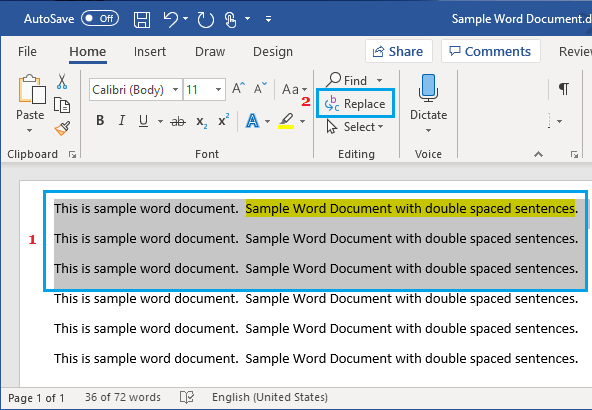 Microsoft Word 中的替换选项