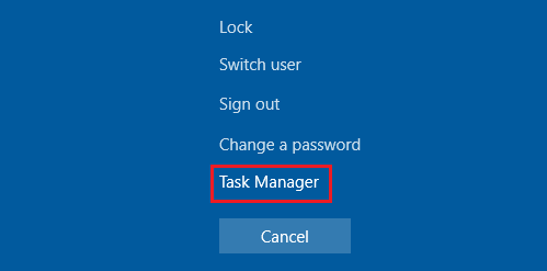 在 Windows 10 中打开任务管理器