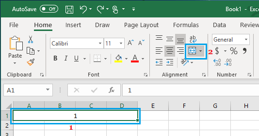 在 Excel 中取消合并单元格