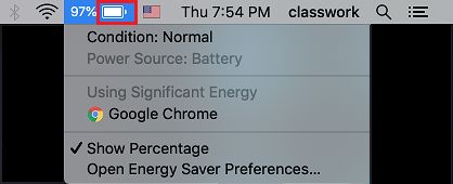 检查 MacBook 上的电池状况