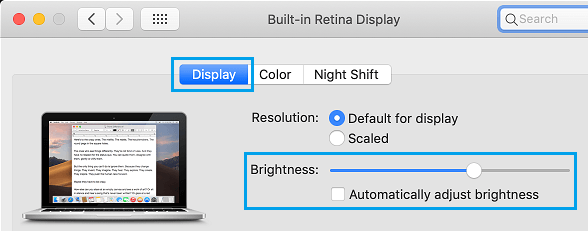 在 Mac 上调整亮度