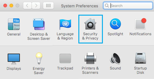Mac 上的安全和隐私设置选项