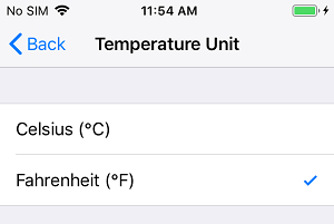 在 iPhone 上选择温度单位
