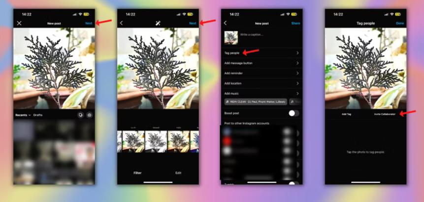 Instagram Collabs如何创建与另一个帐户的联合帖子