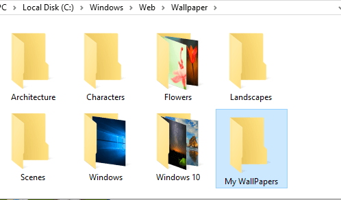 Windows 10 壁纸文件夹