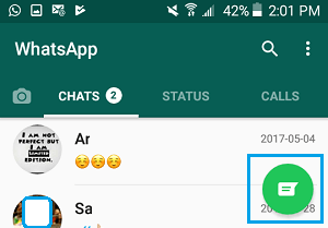 Android 手机上 WhatsApp 中的联系人图标