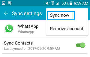 在 Android 手机上手动同步 WhatsApp 设置