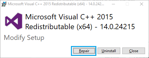 在 Windows PC 上修复 Microsoft Visual C++ Redistribute