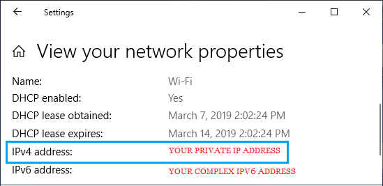 Windows PC 上的私有 IP 地址
