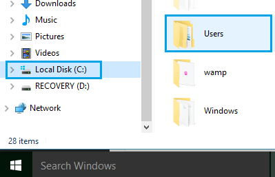 在 Windows 计算机上打开用户文件夹