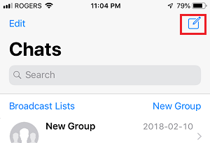 在 iPhone 上打开新的 WhatsApp 聊天